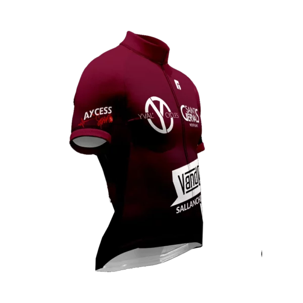 maillot mont blanc cyclisme